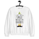 Smiling's My Favorite Unisex Sweatshirt