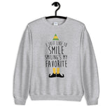 Smiling's My Favorite Unisex Sweatshirt