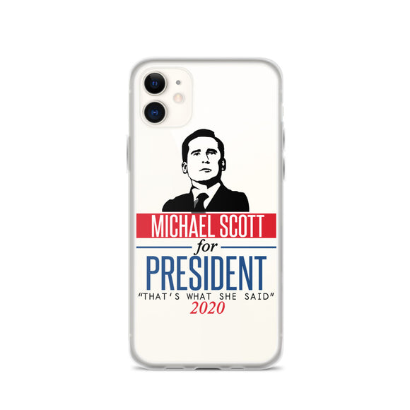 Michael Scott for President iPhone Case