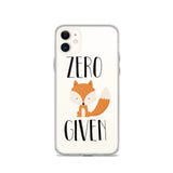 Zero Fox Given iPhone Case