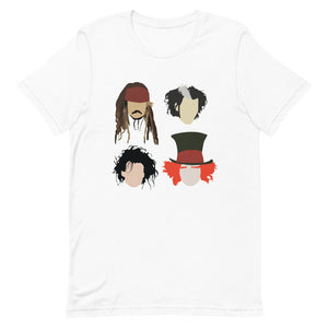 Johnny Depp Characters Short-Sleeve Unisex T-Shirt